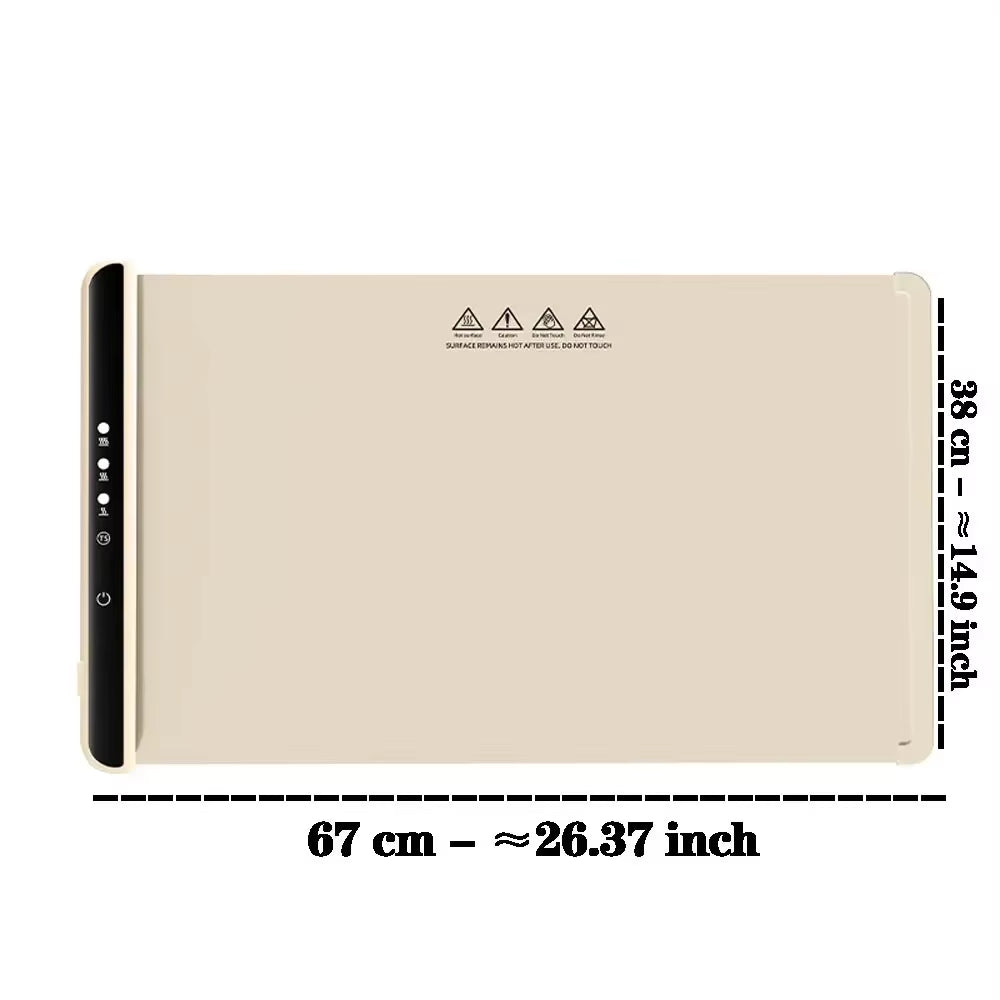 Foldable Food Warmer Electric Warming Tray Food Warming Mat Electric Warming Pad for Food Portable Silicone Foods Warmer Plate