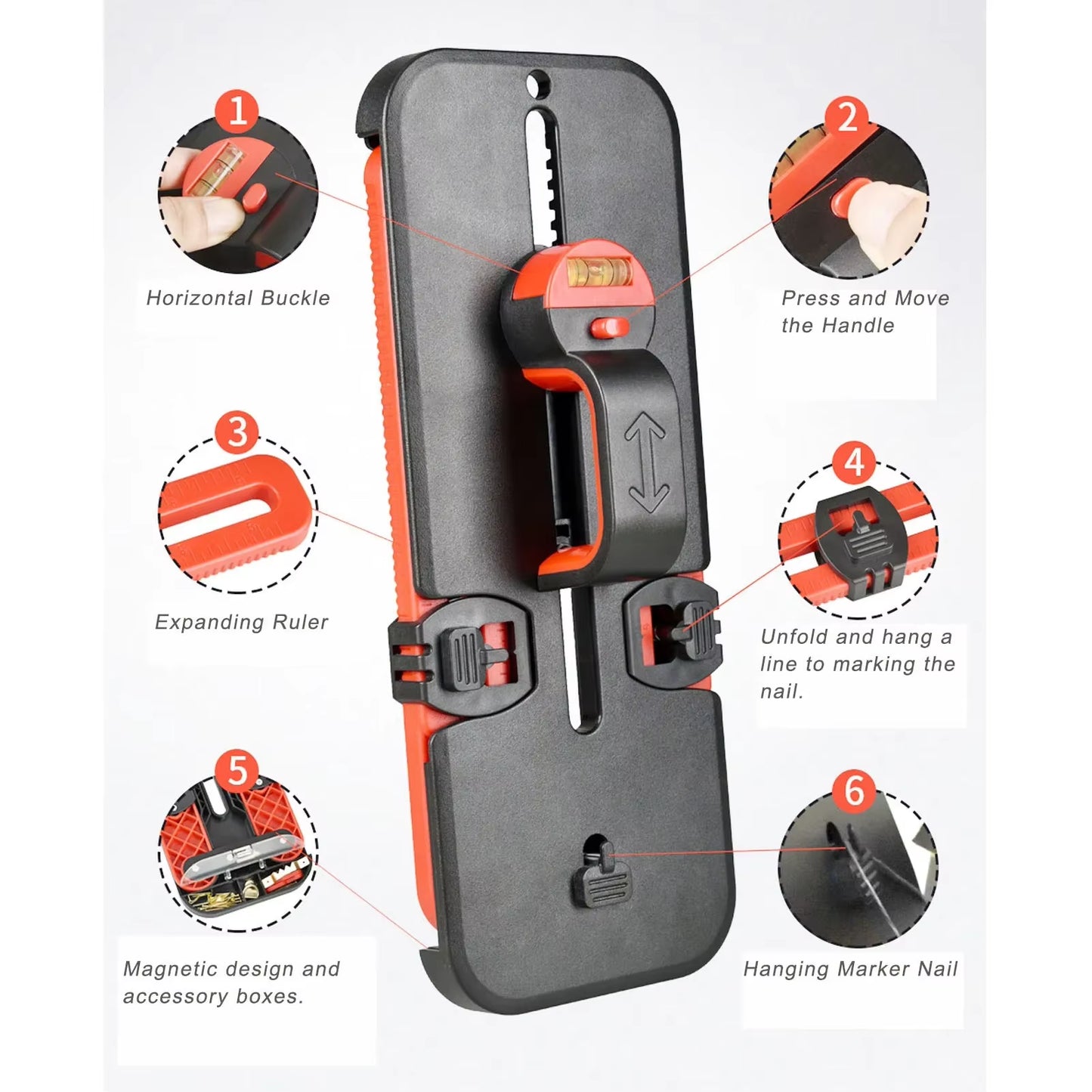 Picture Hanger Tool Picture Hanger Tool Photo Frame Hanging Leveling Tool with Bubble Level for Decoration Picture Leveling Tool