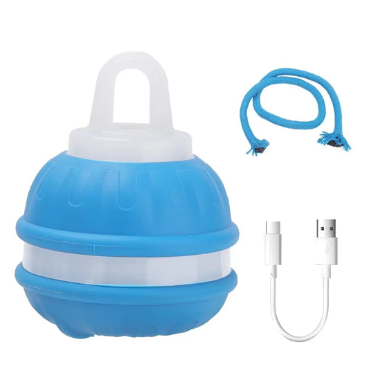 Cat Dog Interactive Ball Toy Automatic Rolling Ball Faux Tail Rechargeable Smart Pet Electric Toy Dog Cat Training Imitate Mouse